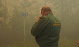 Gaisras Šilutės rajono durpyne