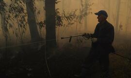 Gaisras Šilutės rajono durpyne