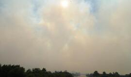 Gaisras Šilutės rajono durpyne