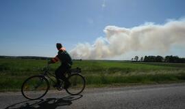 Gaisras Šilutės rajono durpyne