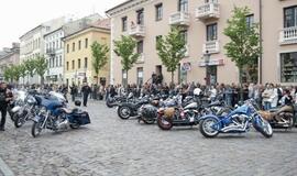 "Harley-Davidson" demonstracija Klaipėdos senamiestyje