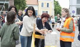 "Harley-Davidson" demonstracija Klaipėdos senamiestyje