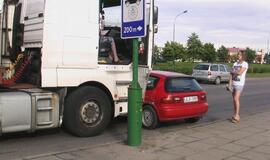 Sunkvežimis Šilutės plente kliudė automobilį