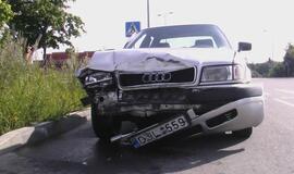 Avarija Kretingos ir Klaipėdos gatvių sankryžoje