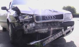 Avarija Kretingos ir Klaipėdos gatvių sankryžoje