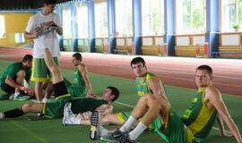 Lietuvos rinktinės krepšininkai treniruojasi Klaipėdoje