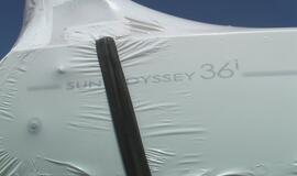 Uostamiestyje - naujutėlaitės jachtos