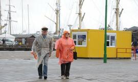 Vėjuotas ir šlapias Klaipėdos šeštadienis