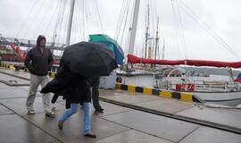 Vėjuotas ir šlapias Klaipėdos šeštadienis