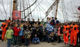 Viešnagė burlaivyje "Štandart" - dovana vaikams