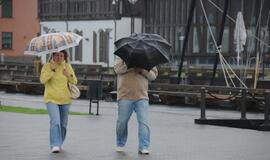 Vėjuotas ir šlapias Klaipėdos šeštadienis