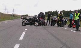 Motociklų susidūrimas prie Jakų žiedo
