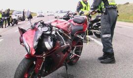 Motociklų susidūrimas prie Jakų žiedo
