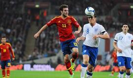 Anglijos futbolininkai draugiškame mače įveikė ispanus