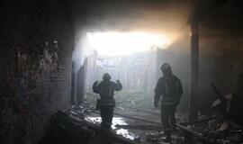 Gaisras apleistame pastate Šaulių g. 23A