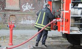 Gaisras apleistame pastate Šaulių g. 23A