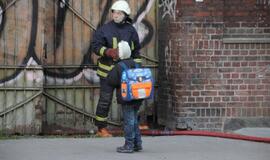 Gaisras apleistame pastate Šaulių g. 23A