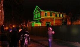 Palangoje - šviesos spektaklis ant kurhauzo sienų