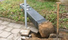 Automobilis nuvertė stovos skaitiklį