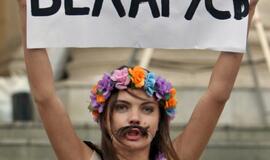 "Femen" protestas prie Baltarusijos KGB