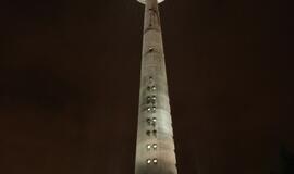 Įžiebta didžiausia Europoje Kalėdų eglė - Vilniaus TV bokštas