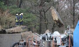 Smiltynėje iškeltas po betono blokais žuvęs žmogus