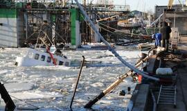 Uoste ties krantine nuskendo žemsiurbė