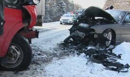 Klaipėdos rajone jaunuolis sudaužė BMW