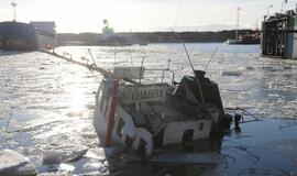 Uoste ties krantine nuskendo žemsiurbė