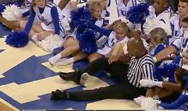 Krepšinio teisėjas nokautuotas kamuoliu