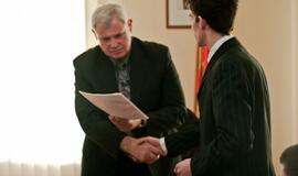 Jaunieji konservatoriai susitiko su Klaipėdos meru