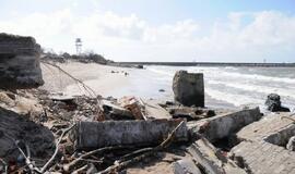 Audrų nuniokoti Klaipėdos paplūdimiai