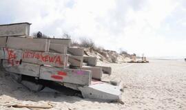 Audrų nuniokoti Klaipėdos paplūdimiai