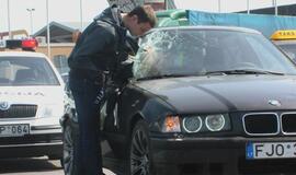 BMW ir sunkvežimio avarija sudarė spūstis