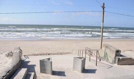 Audrų nuniokoti Klaipėdos paplūdimiai