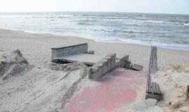 Audrų nuniokoti Klaipėdos paplūdimiai