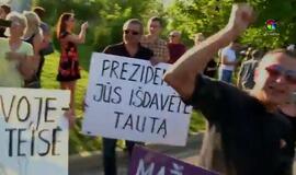 Čikagos lietuviai Prezidentei skandavo "Gėda!" (video)