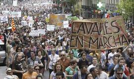 Ispanai susirinko į jubiliejinį protestą