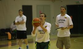Lietuvos rinktinės krepšininkų treniruotė Klaipėdoje