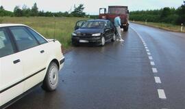 Lietingo ryto avarijoje sužeisti trys lenkai