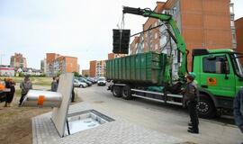 Klaipėdoje - pirmasis požeminis šiukšlių konteineris