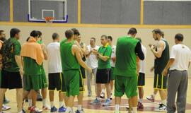 Lietuvos krepšinio rinktinės treniruotė Klaipėdoje