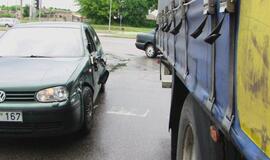 Vilkikas ir vėl prispaudė neatidų vairuotoją