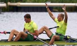 Irkluotojams R. Maščinskui ir S. Riteriui trečią kartą Londone pritaikyti "ragų" taktikos nepavyko