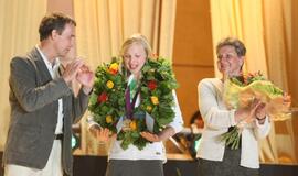 Rūtą Meilutytę pasitiko tūkstančiai gerbėjų