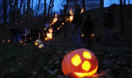 Švėkšnos parke nušvito per 500 moliūgų - žibintų