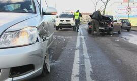 Po avarijos Pilies gatvėje - didelės spūstys