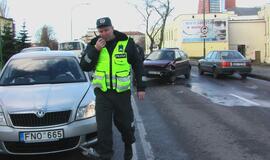 Po avarijos Pilies gatvėje - didelės spūstys