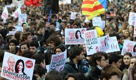 Tūkstančiai studentų Madride protestavo prieš taupymo priemones