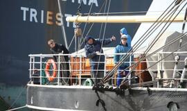 Į Klaipėdą vėl atplaukė burlaivis "Kruzenštern"